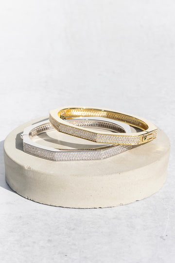 OCTAVIA BANGLE- 14K GOLD PLATE